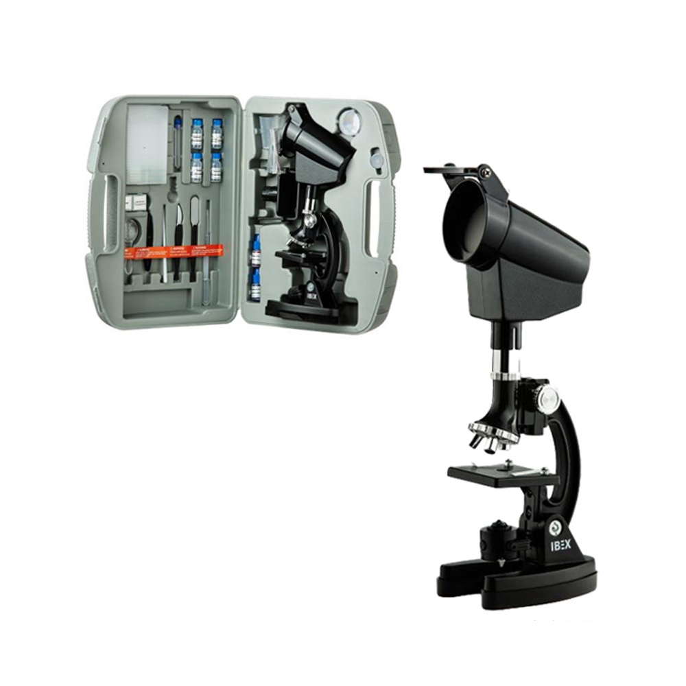 IBEX – میکروسکوپ دانش آموزی مدل Zoom Box Vision – تک چشمی ثابت با کیف حمل هاردباکس