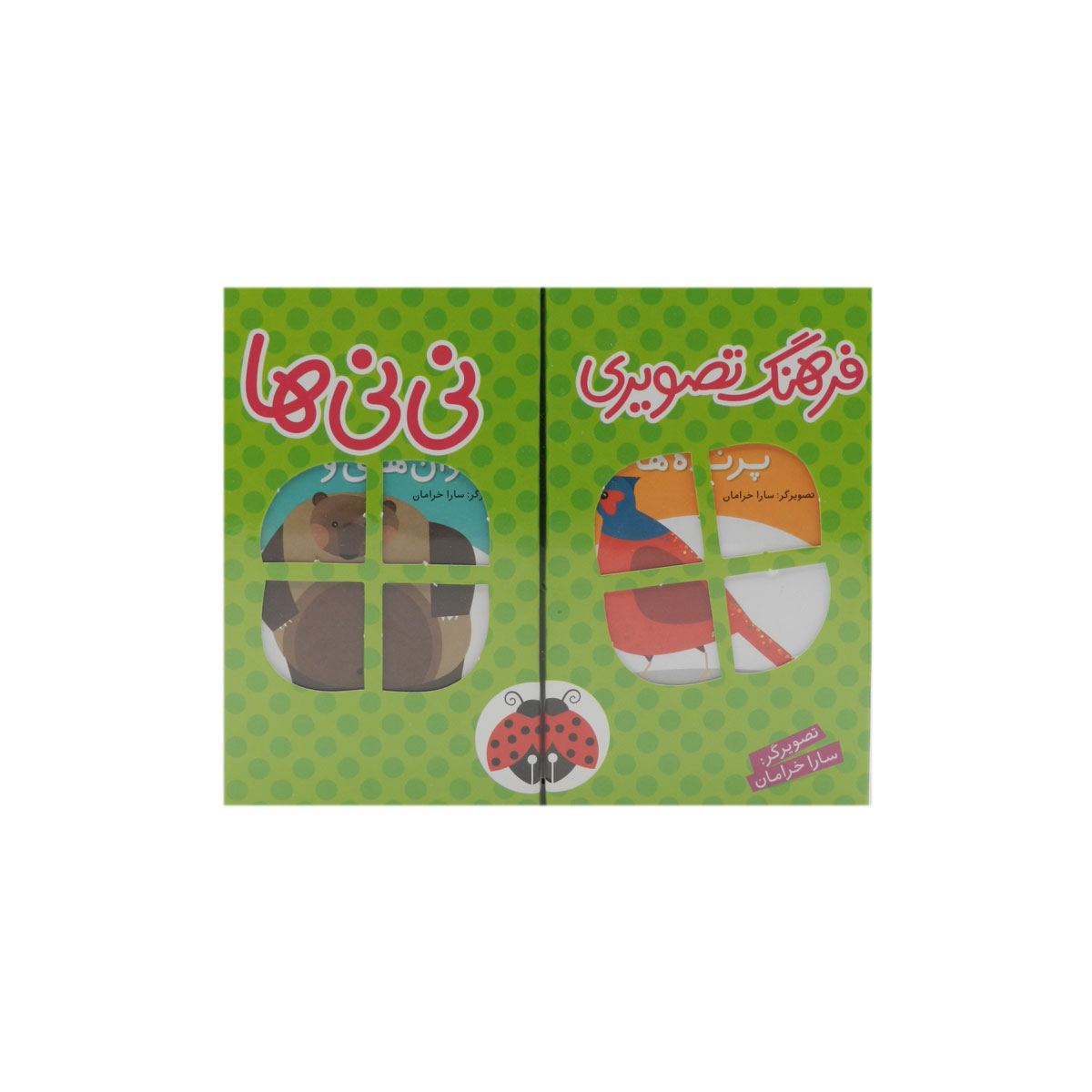 کتاب فرهنگ تصویری نی نی ها دو زبانه (مجموعه 6 جلدی با جعبه)